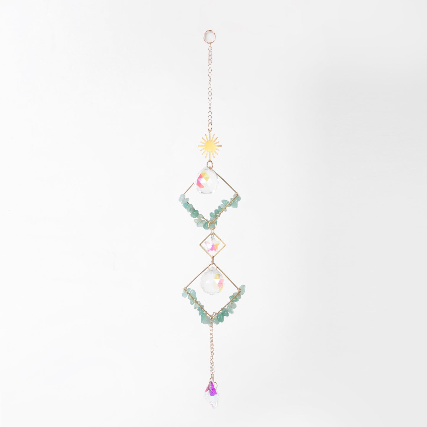 Star Coded | Wealth Portal | Suncatcher with Green Aventurine & Prism