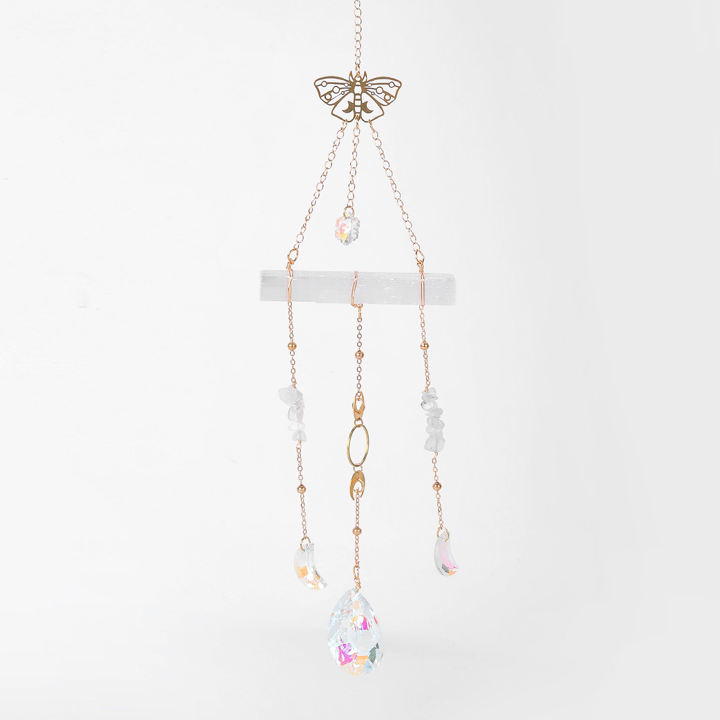 Star Coded | Divine Radiance | Suncatcher with Clear Quartz, Selenite & Prism