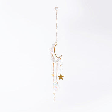 Star Coded | Lunar Light | Crescent Moon SunCatcher with Clear Quartz & Prism