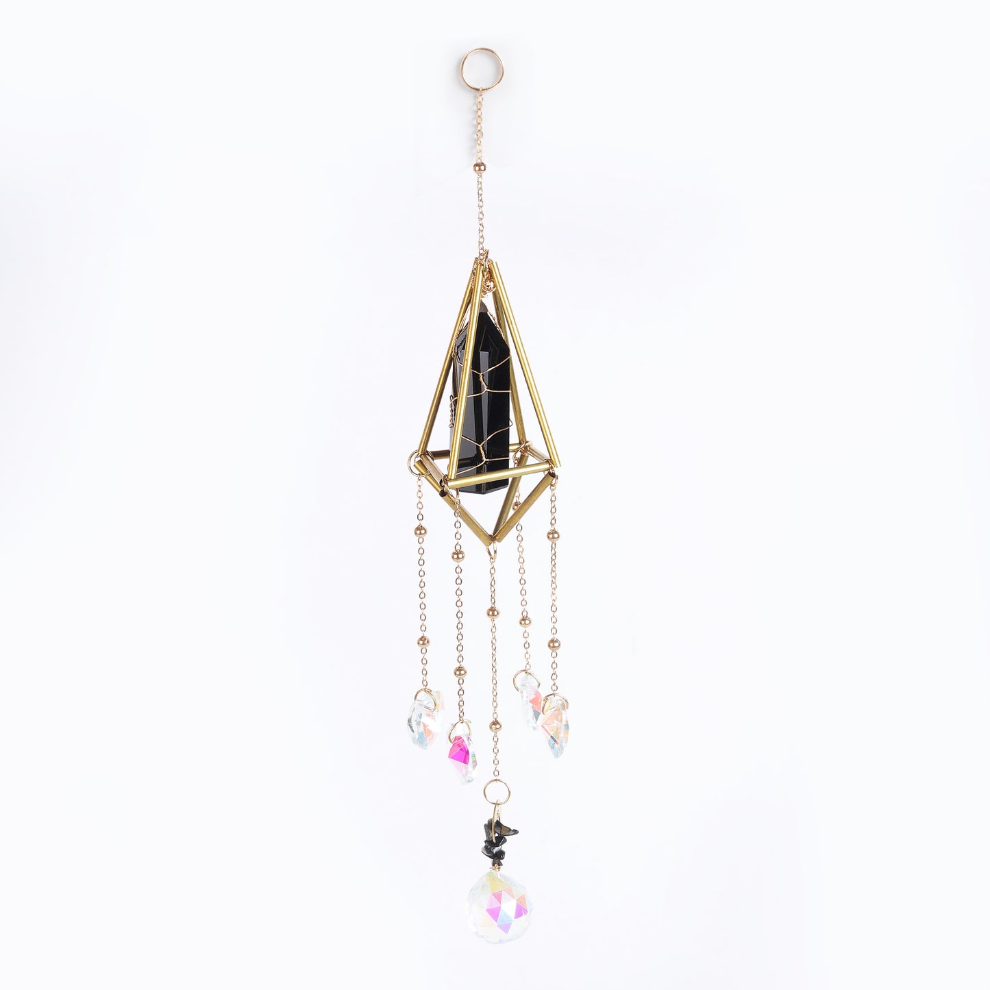 Star Coded | Shadow Shield | Prism & Black Obsidian SunCatcher