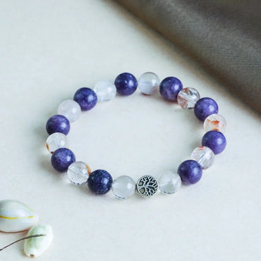 Feel Confident Blue Kyanite & Clear Quartz bracelet for confidence, clear communication, chakra healing, anxiety relief, and empowered self-expression with Star Codes.