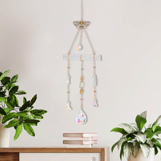 Star Coded | Divine Radiance | Suncatcher with Clear Quartz, Selenite & Prism