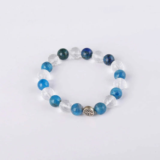 Star Coded | Ancestral Blockages Removal | Blue Apatite & Diamond Faceted Clear Quartz