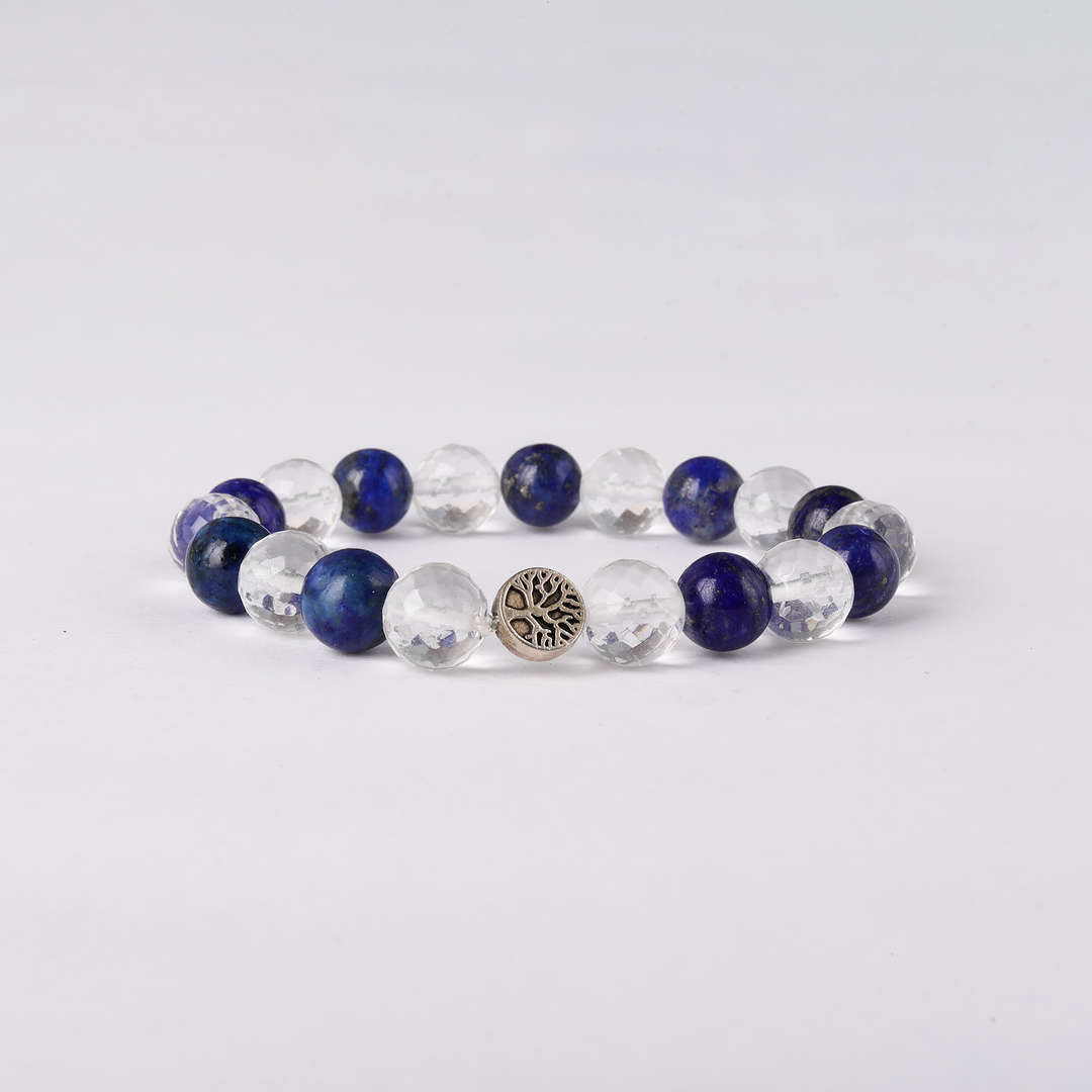 Feel Confident | Blue Kyanite & Diamond Faceted Clear Quartz
