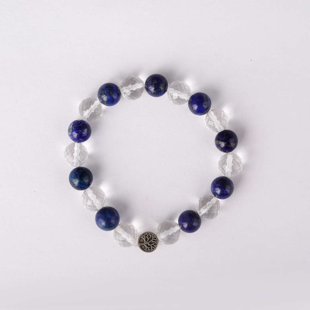 Feel Confident | Blue Kyanite & Diamond Faceted Clear Quartz