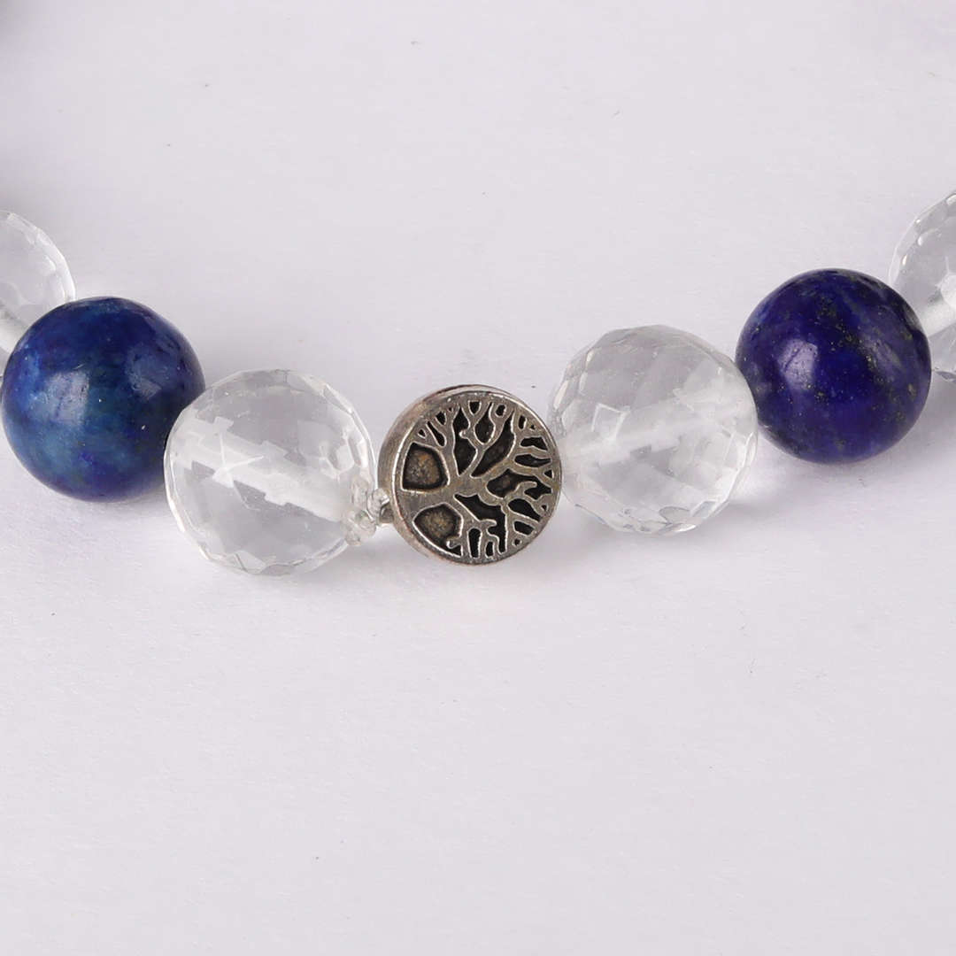 Feel Confident | Blue Kyanite & Diamond Faceted Clear Quartz