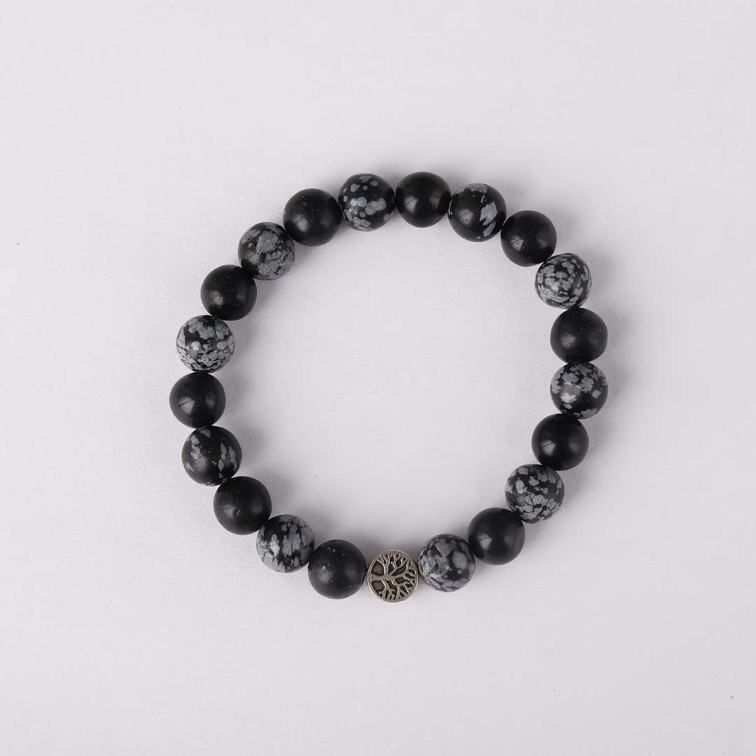 Karmic Imprints Removal | Snowflake Obsidian Crystal Bracelet