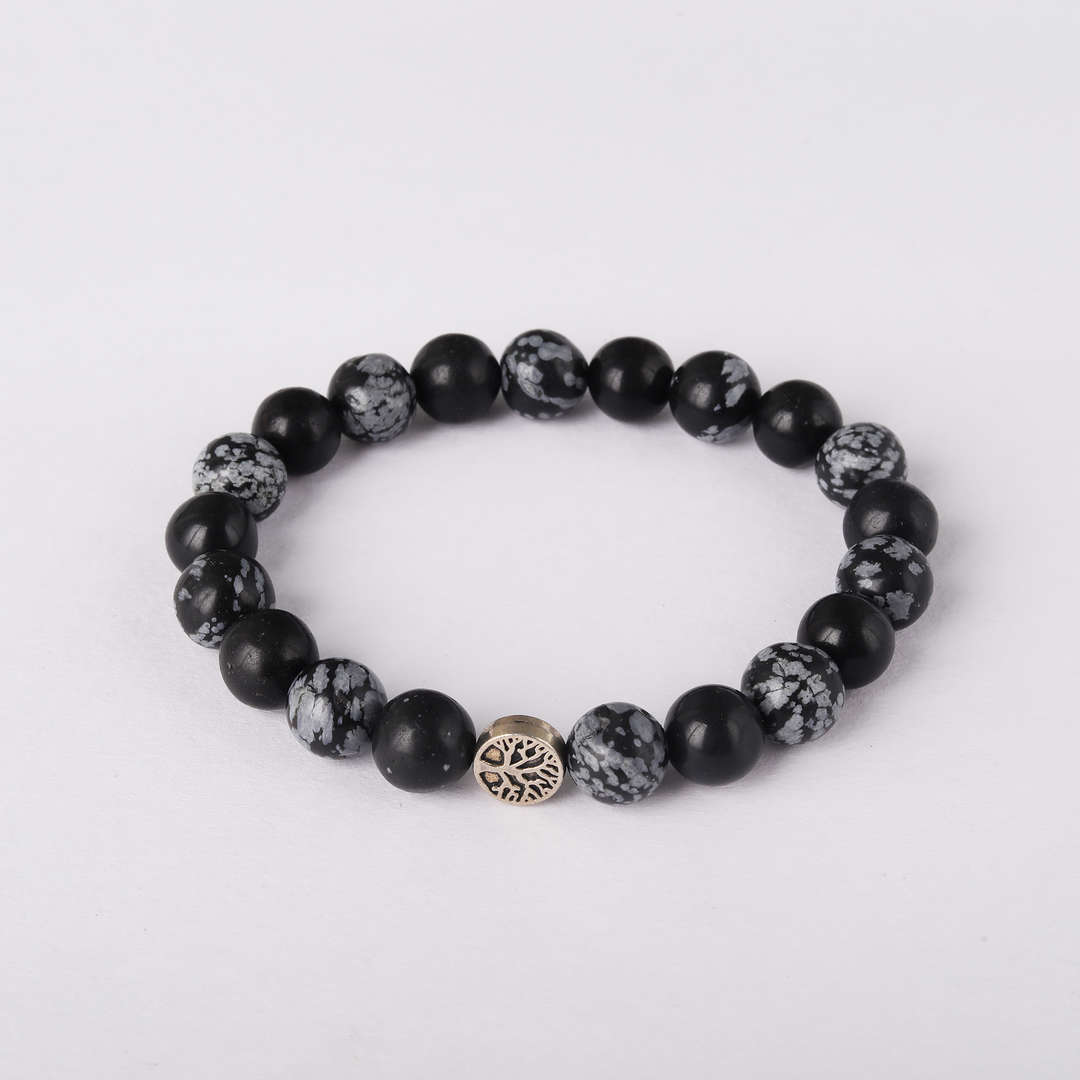 Karmic Imprints Removal | Snowflake Obsidian Crystal Bracelet
