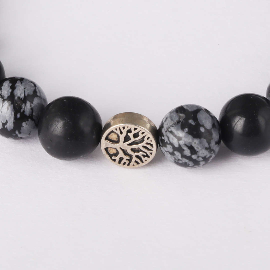 Karmic Imprints Removal | Snowflake Obsidian Crystal Bracelet