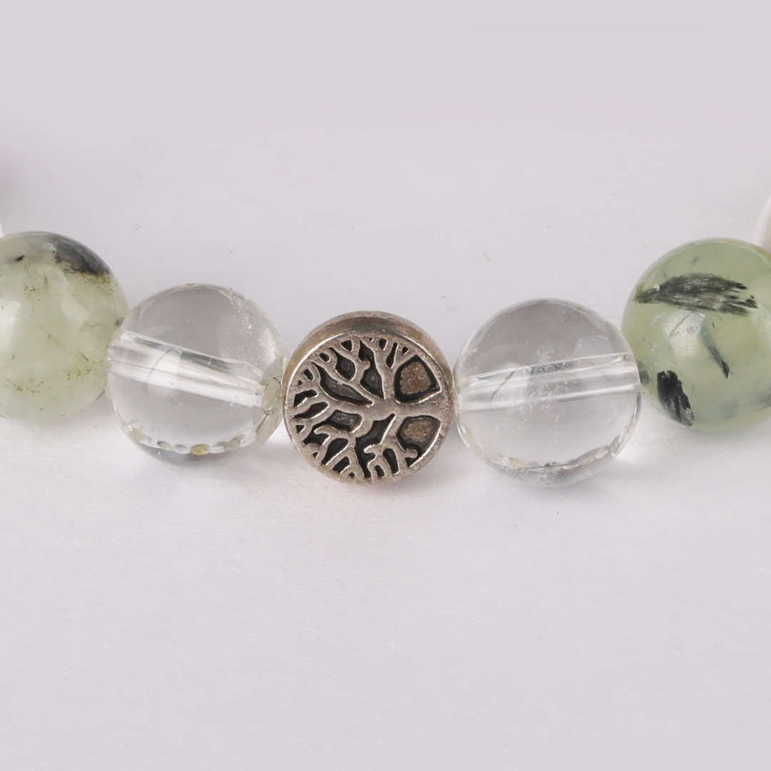 Health Is Your True Wealth | Prehnite & Serpentine Crystal Bracelet