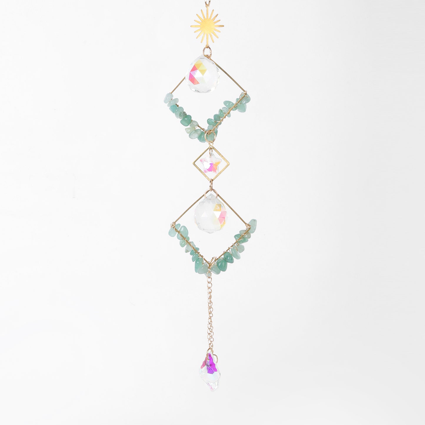 Star Coded | Wealth Portal | Suncatcher with Green Aventurine & Prism