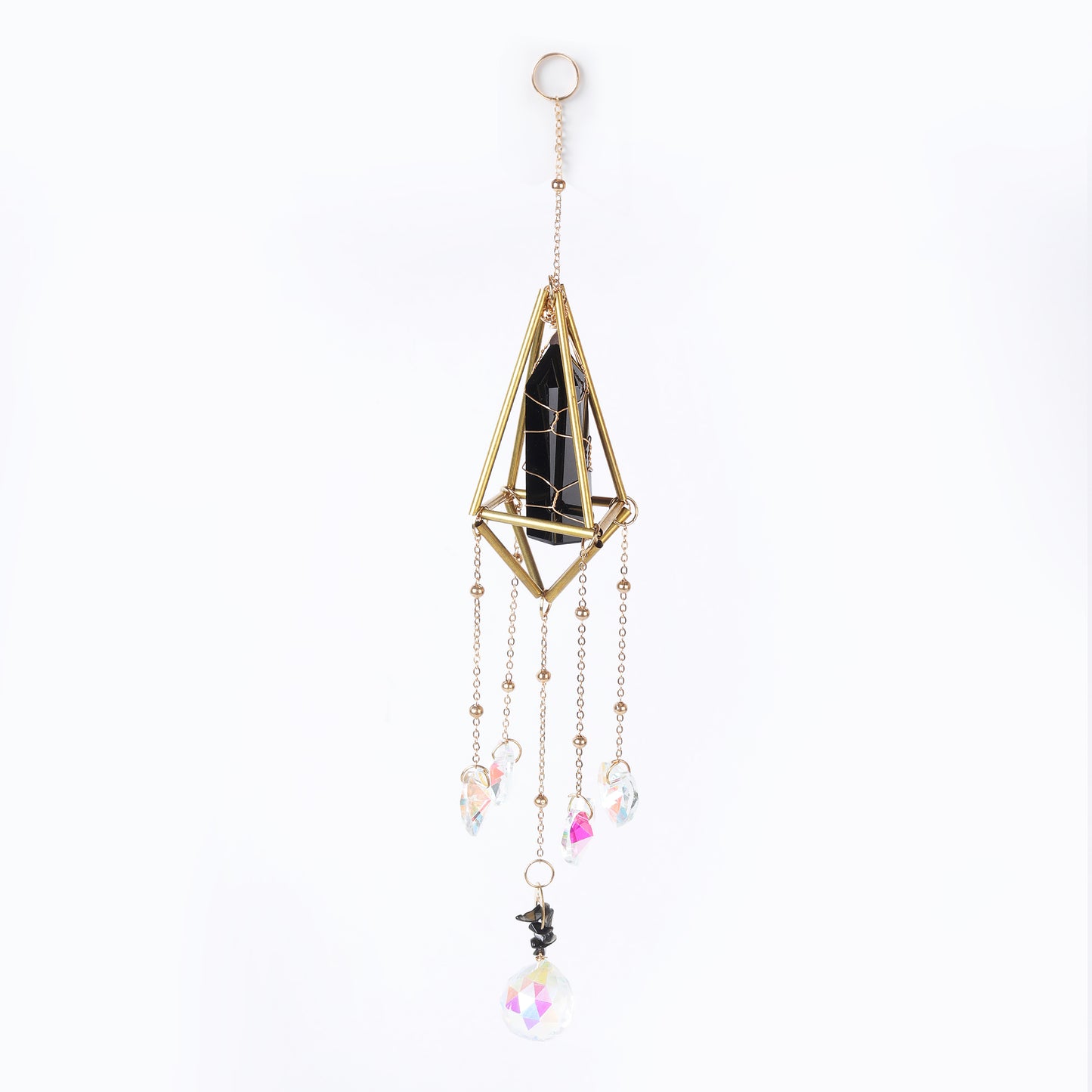 Star Coded | Shadow Shield | Prism & Black Obsidian SunCatcher