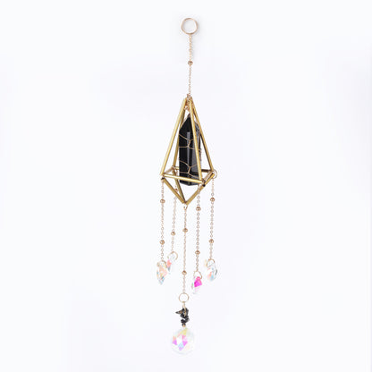 Star Coded | Shadow Shield | Prism & Black Obsidian SunCatcher
