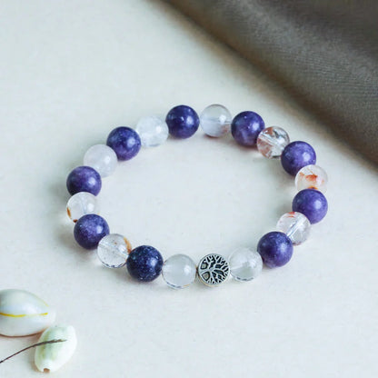 Feel Confident Blue Kyanite & Clear Quartz bracelet for confidence, clear communication, chakra healing, anxiety relief, and empowered self-expression with Star Codes.

