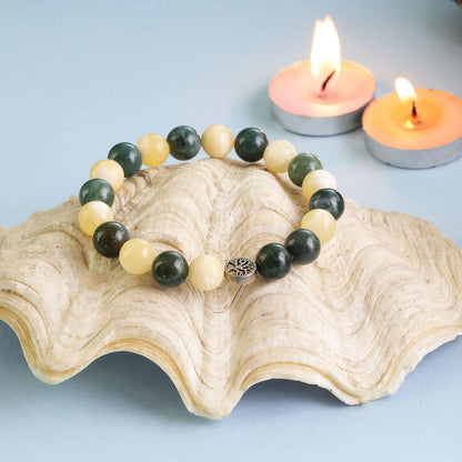 Manifest Wealth | Citrine & Green Onyx Crystal Bracelet