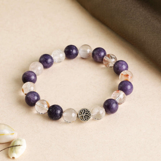 Feel Confident | Blue Kyanite & Diamond Faceted Clear Quartz