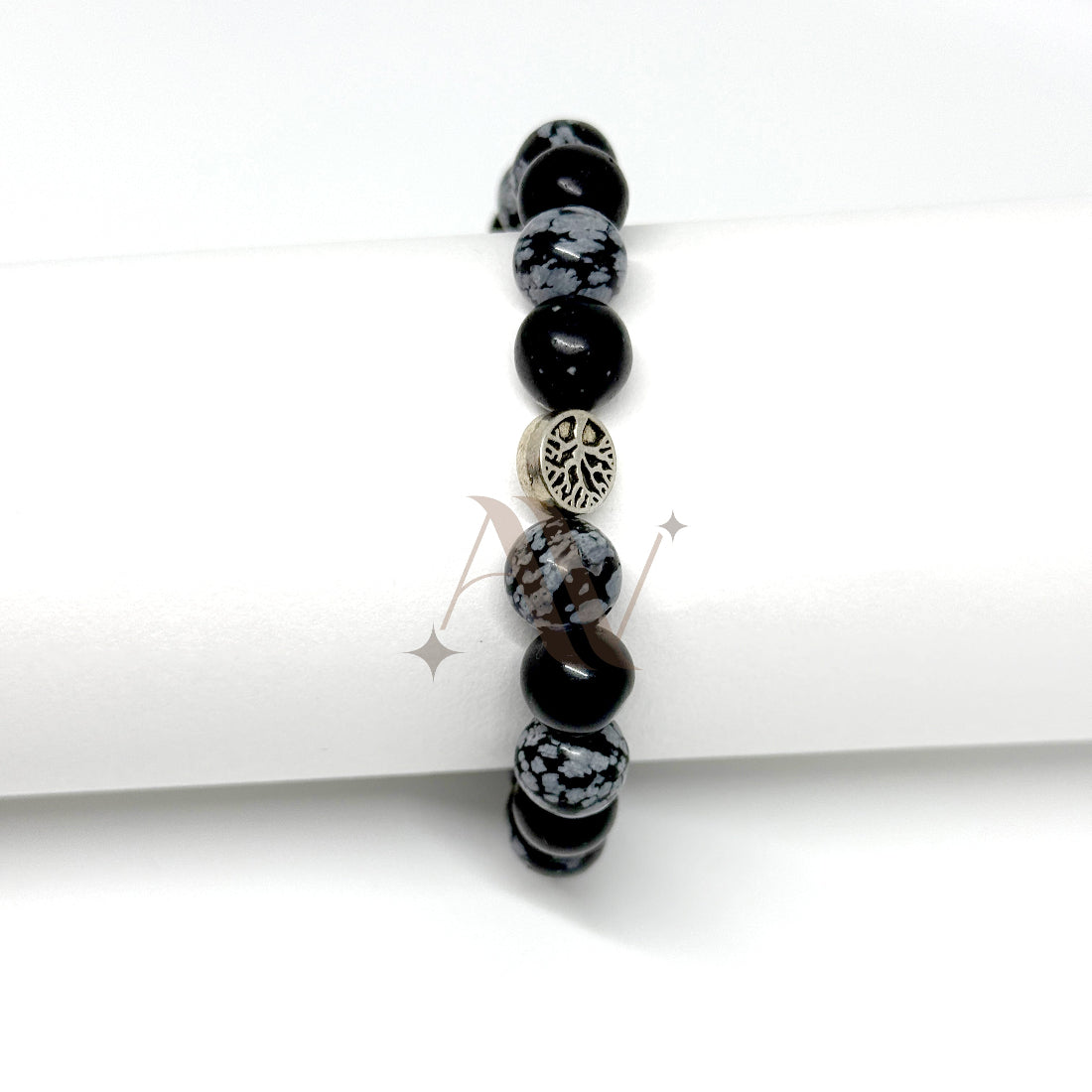 Karmic Imprints Removal | Snowflake Obsidian Crystal Bracelet