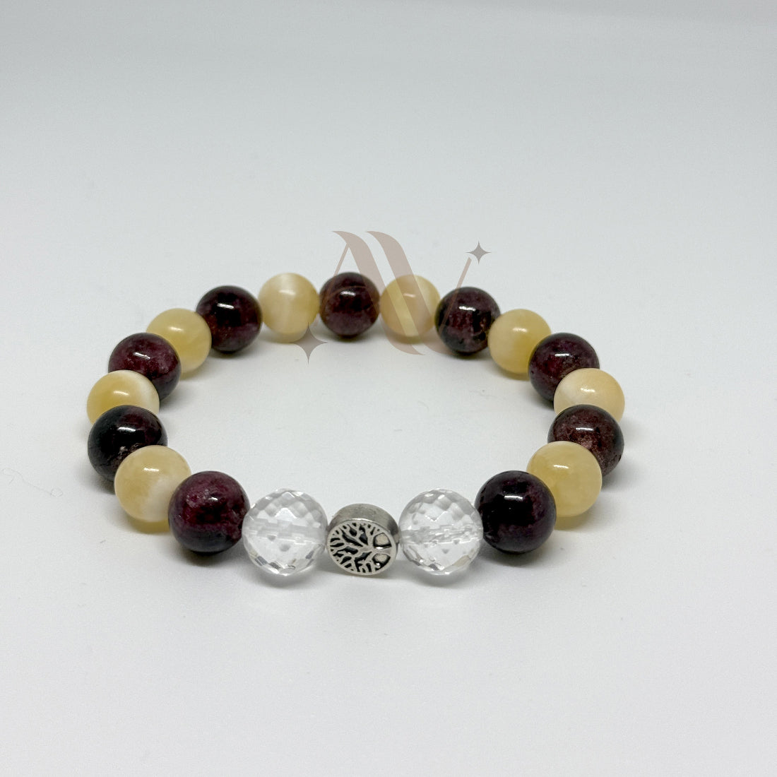 Billion Bitcoin Business | Garnet & Cat Eye Crystal Bracelet