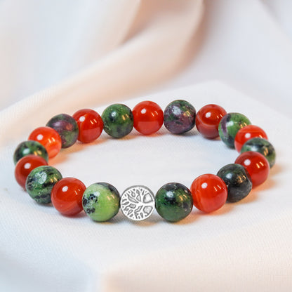 Vital Bloom | African Ruby Zoisite & Carnelian Mixel