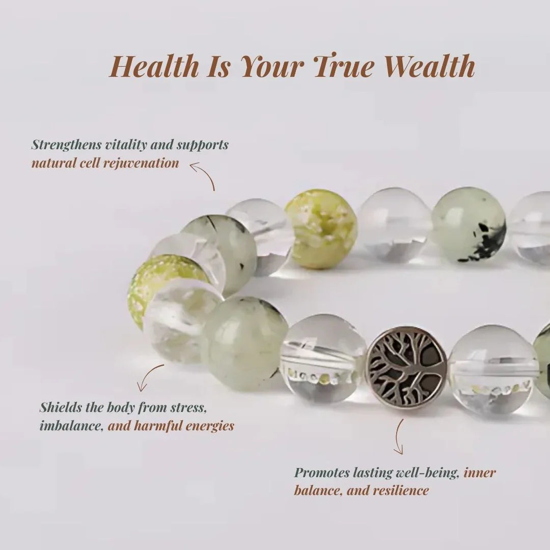 Star Coded | Health Is Your True Wealth |  Prehnite & Serpentine Mixel