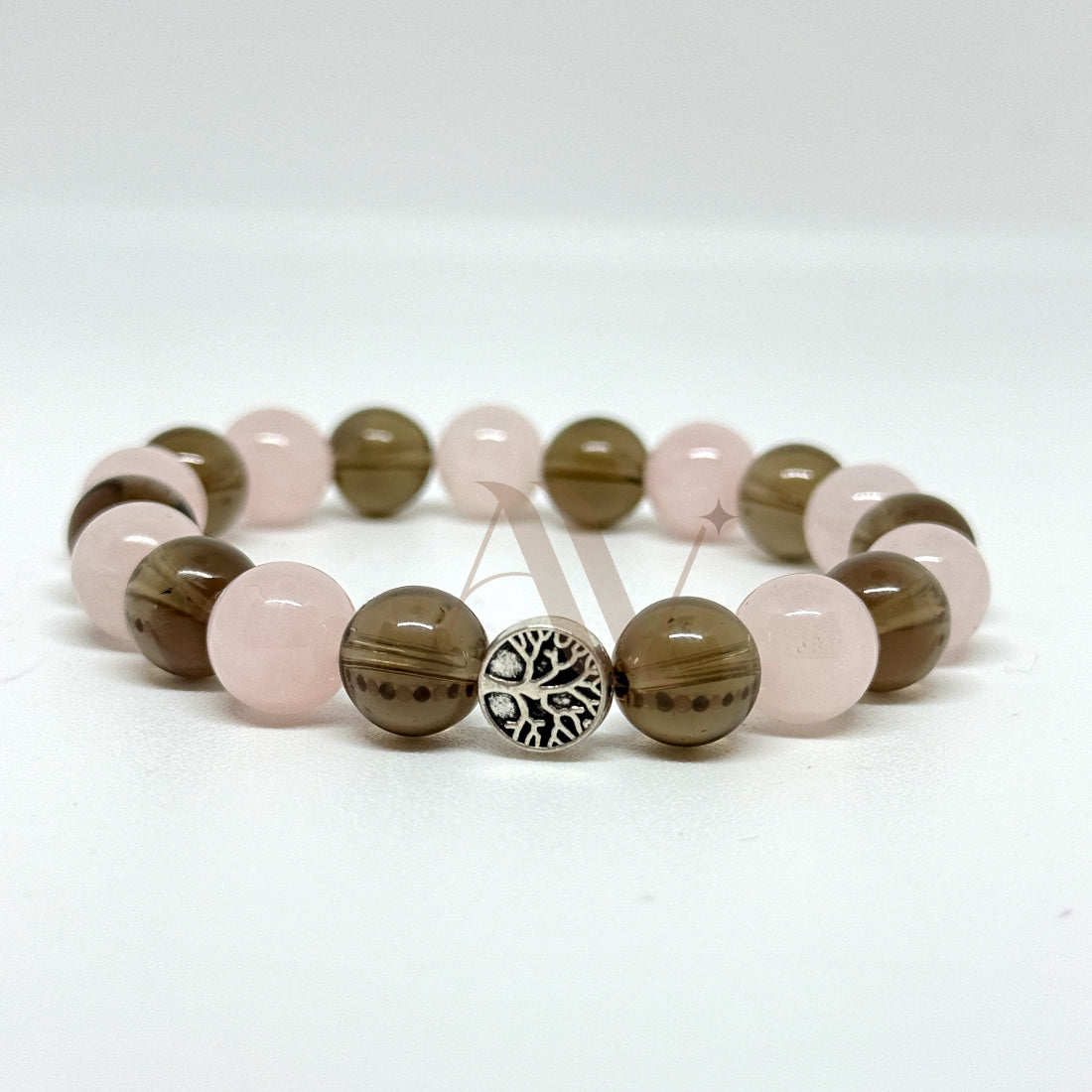 Anger Management | Rose Quartz & Smoky Quartz Crystal Bracelet