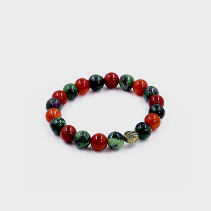 Vital Bloom | African Ruby Zoisite & Carnelian Mixel